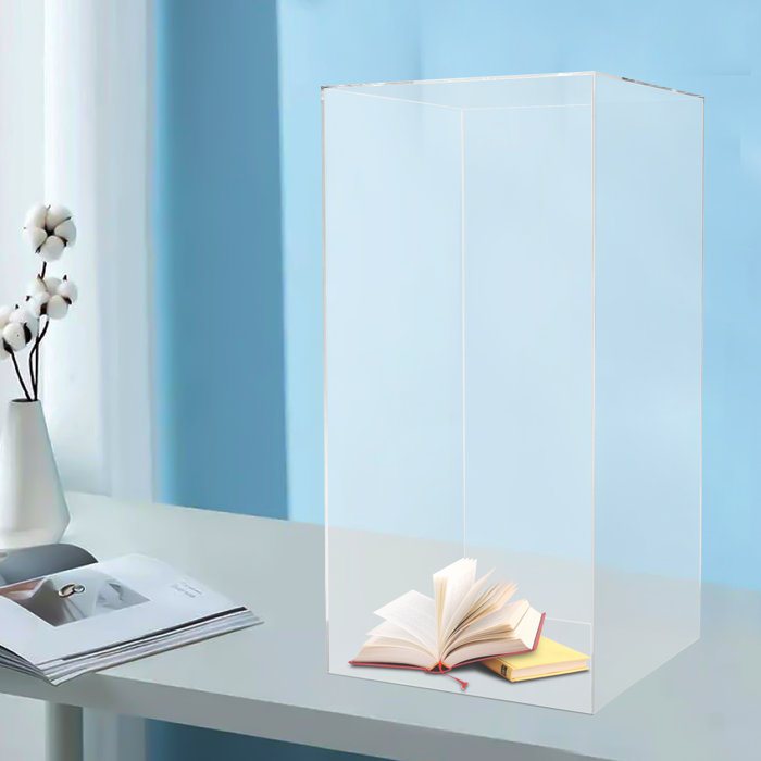 Latitude Run® Hasaan Acrylic Display Box display Cube Pedestal Art Sculpture Stand & Reviews